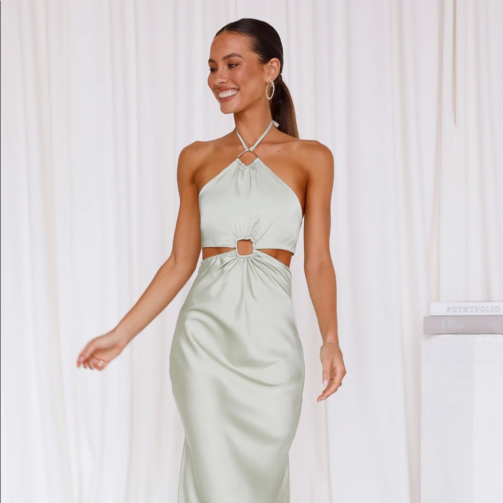 HELLO MOLLY FOUND YOU MAXI DRESS GREEN